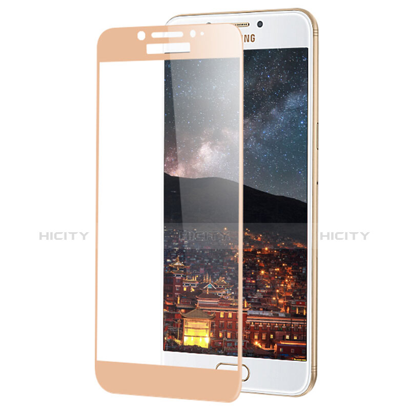 Protector de Pantalla Cristal Templado Integral F02 para Samsung Galaxy C5 Pro C5010 Oro