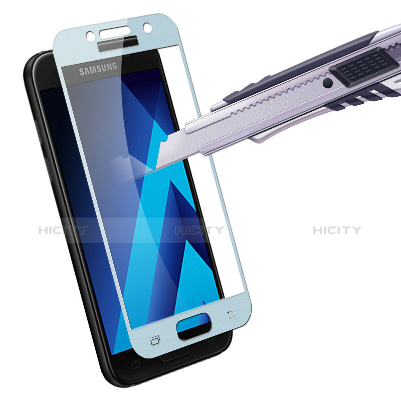 Protector de Pantalla Cristal Templado Integral F03 para Samsung Galaxy A7 (2017) A720F Azul