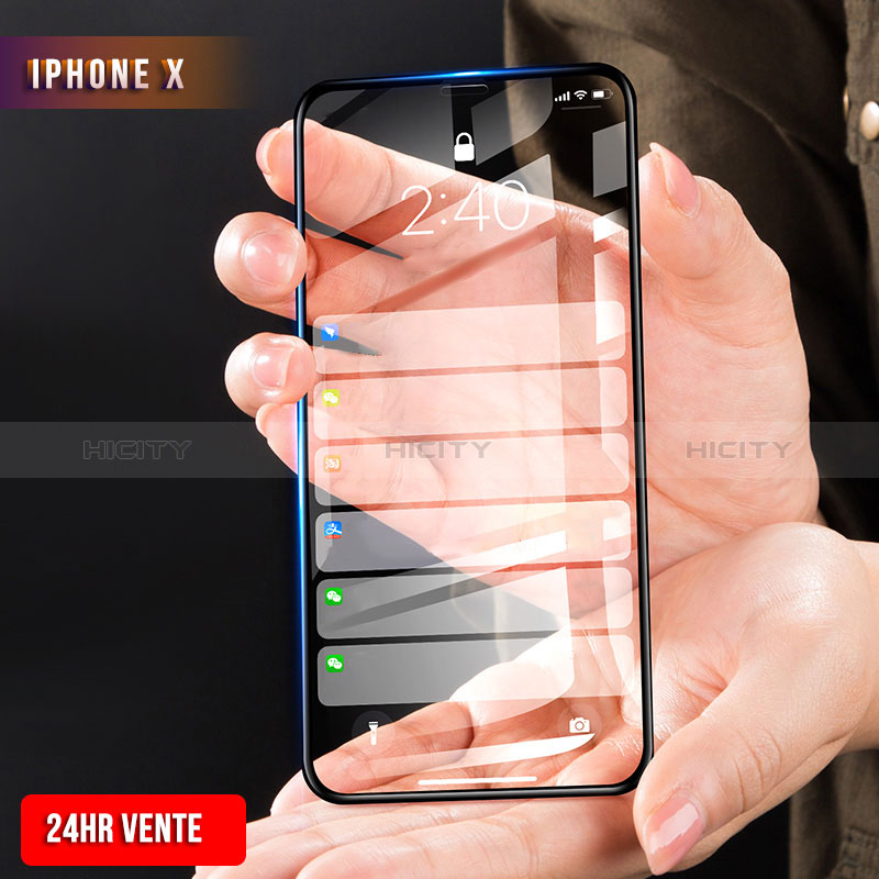 Protector de Pantalla Cristal Templado Integral F28 para Apple iPhone X Negro