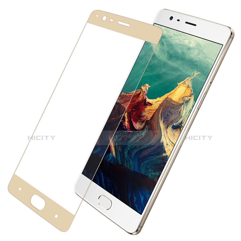 Protector de Pantalla Cristal Templado Integral para OnePlus 3T Oro