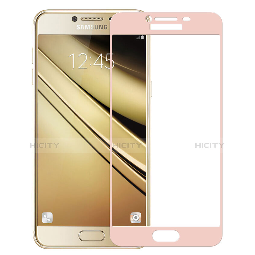 Protector de Pantalla Cristal Templado Integral para Samsung Galaxy C9 Pro C9000 Rosa