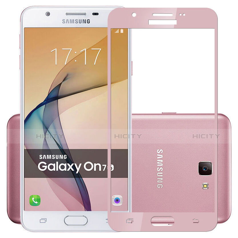 Protector de Pantalla Cristal Templado Integral para Samsung Galaxy J7 Prime Rosa