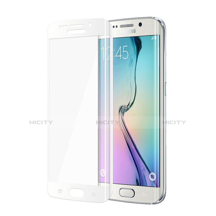 Protector de Pantalla Cristal Templado Integral para Samsung Galaxy S6 Edge SM-G925 Blanco