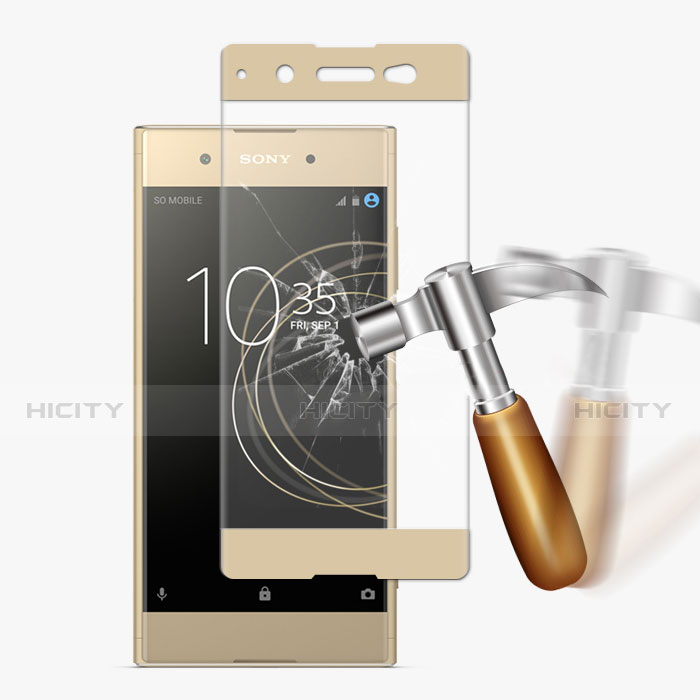 Protector de Pantalla Cristal Templado Integral para Sony Xperia XA1 Plus Oro