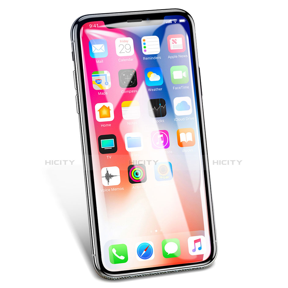 Protector de Pantalla Cristal Templado Integral V02 para Apple iPhone X Blanco