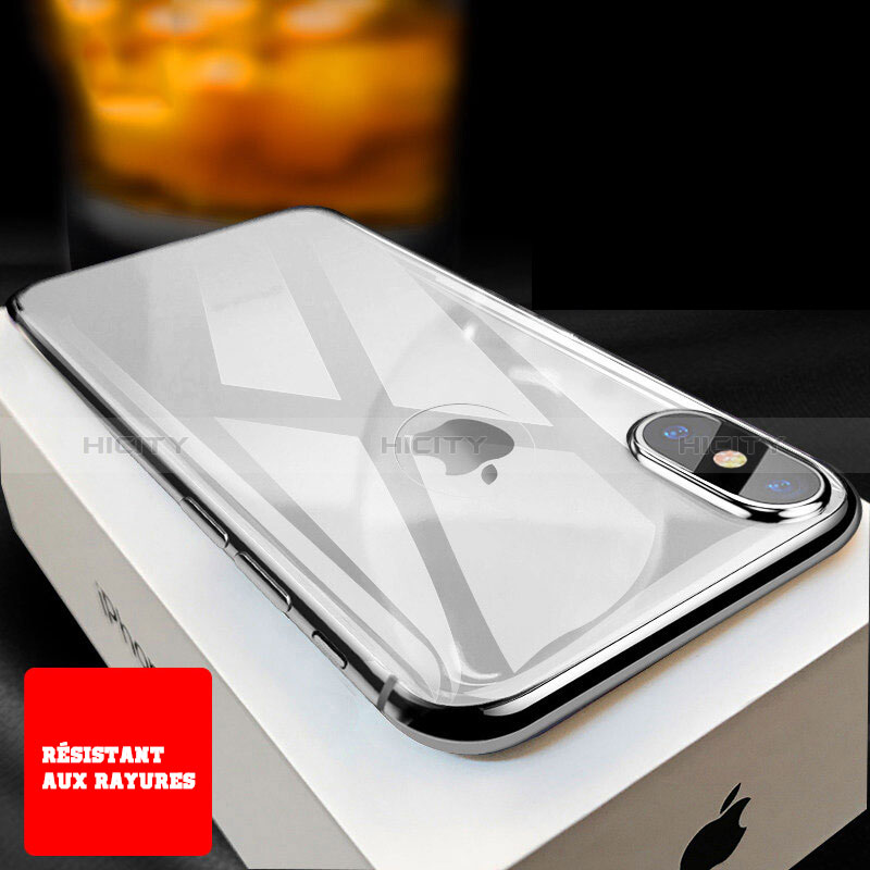 Protector de Pantalla Cristal Templado Trasera B02 para Apple iPhone X Blanco