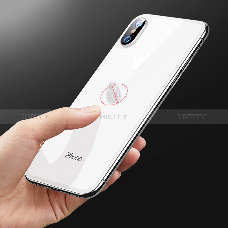 Protector de Pantalla Cristal Templado Trasera B09 para Apple iPhone X Blanco