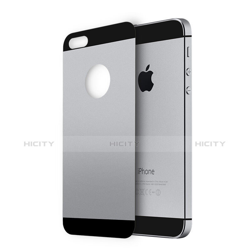 Protector de Pantalla Cristal Templado Trasera para Apple iPhone 5 Gris