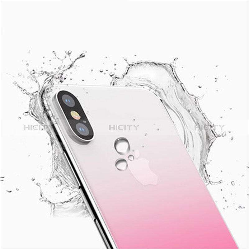 Protector de Pantalla Trasera Gradiente para Apple iPhone X Rosa