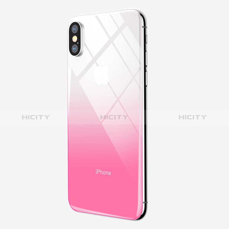 Protector de Pantalla Trasera Gradiente para Apple iPhone X Rosa