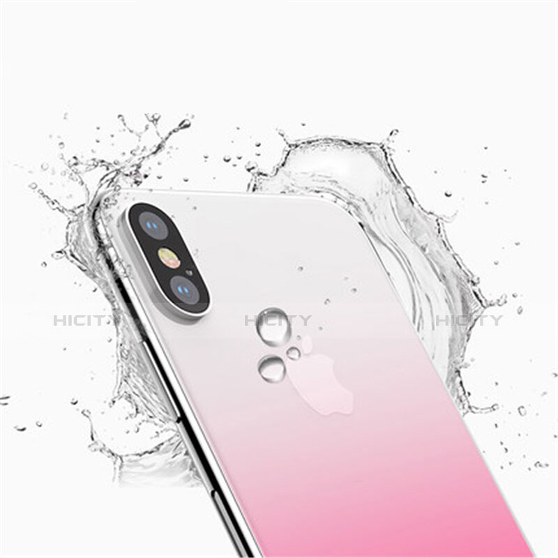 Protector de Pantalla Trasera Gradiente para Apple iPhone Xs Max Rosa