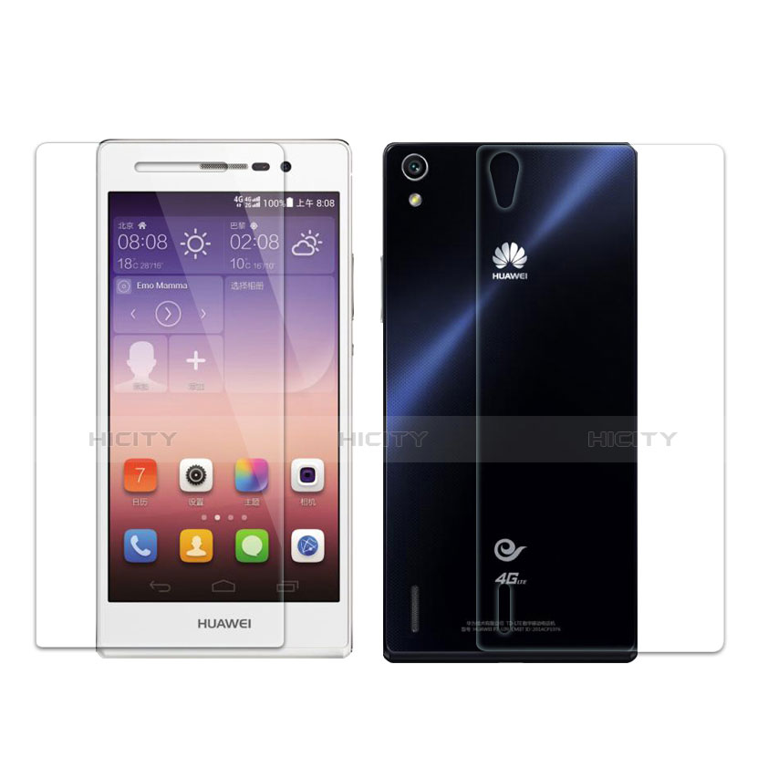 Protector de Pantalla Ultra Clear Frontal y Trasera para Huawei Ascend P7 Claro