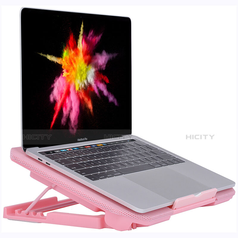 Soporte Ordenador Portatil Refrigeracion USB Ventilador 9 Pulgadas a 16 Pulgadas Universal M16 para Apple MacBook Air 11 pulgadas Rosa