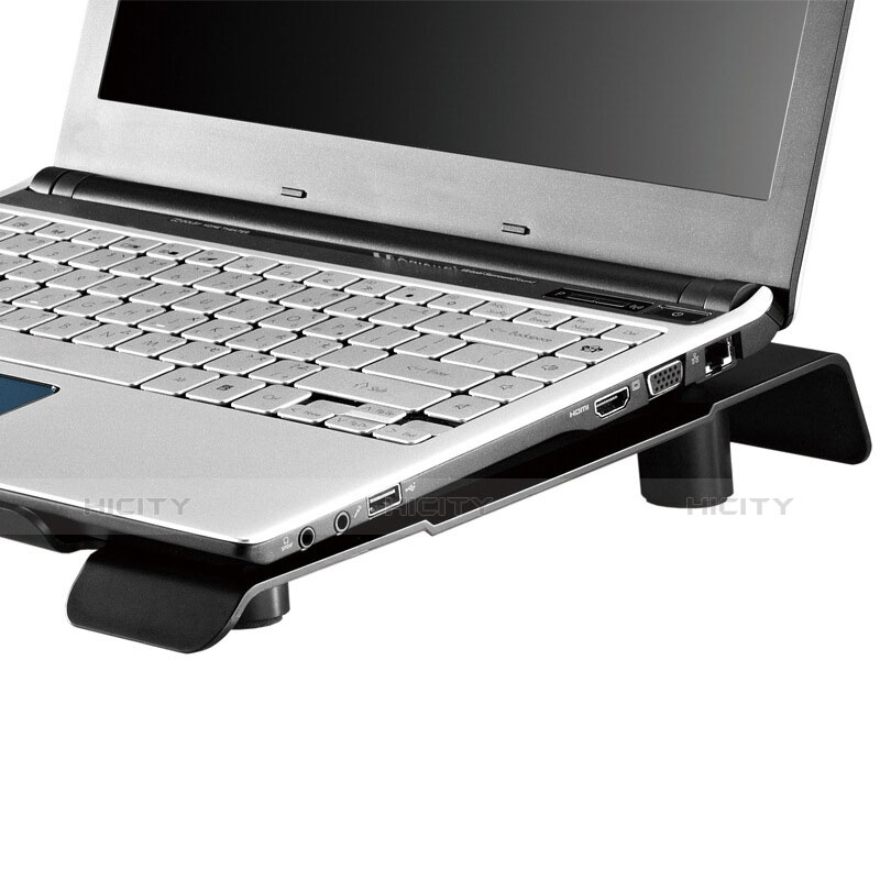 Soporte Ordenador Portatil Refrigeracion USB Ventilador 9 Pulgadas a 16 Pulgadas Universal M24 para Huawei Honor MagicBook 14 Negro