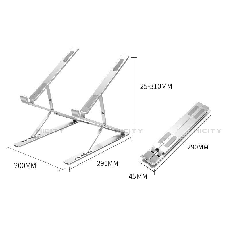 Soporte Ordenador Portatil Universal K09 para Apple MacBook Air 13 pulgadas (2020) Plata