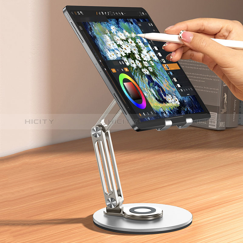 Soporte Universal Sostenedor De Tableta Tablets Flexible D15 para Apple iPad 10.2 (2019) Plata