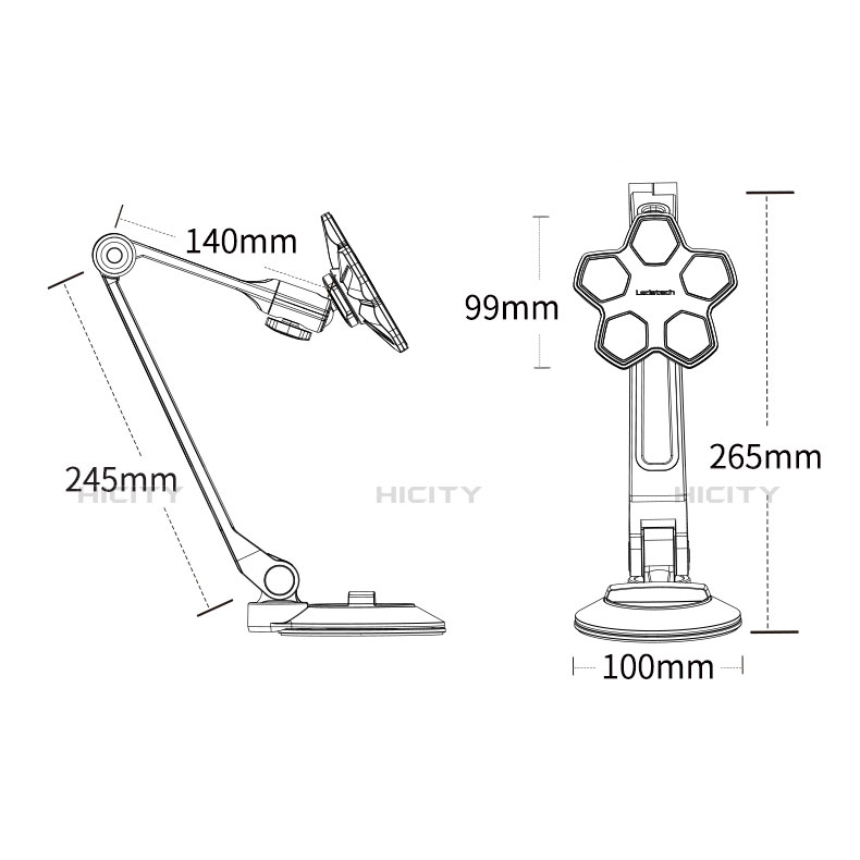 Soporte Universal Sostenedor De Tableta Tablets Flexible H14 para Apple iPad 4 Blanco