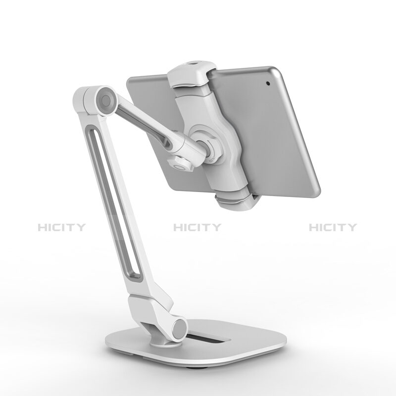 Soporte Universal Sostenedor De Tableta Tablets Flexible T44 para Samsung Galaxy Note 10.1 2014 SM-P600 Plata