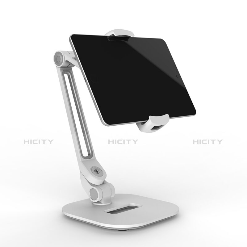 Soporte Universal Sostenedor De Tableta Tablets Flexible T44 para Samsung Galaxy Note 10.1 2014 SM-P600 Plata