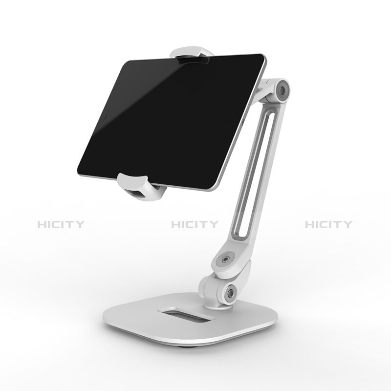 Soporte Universal Sostenedor De Tableta Tablets Flexible T44 para Samsung Galaxy Note 10.1 2014 SM-P600 Plata