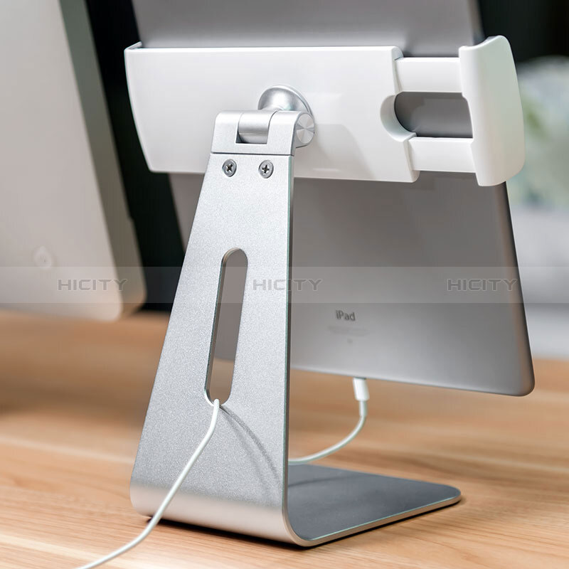 Soporte Universal Sostenedor De Tableta Tablets T24 para Apple iPad 10.2 (2019) Plata