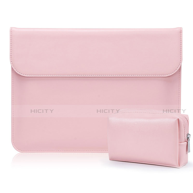 Suave Cuero Bolsillo Funda L01 para Samsung Galaxy Book S 13.3 SM-W767 Rosa