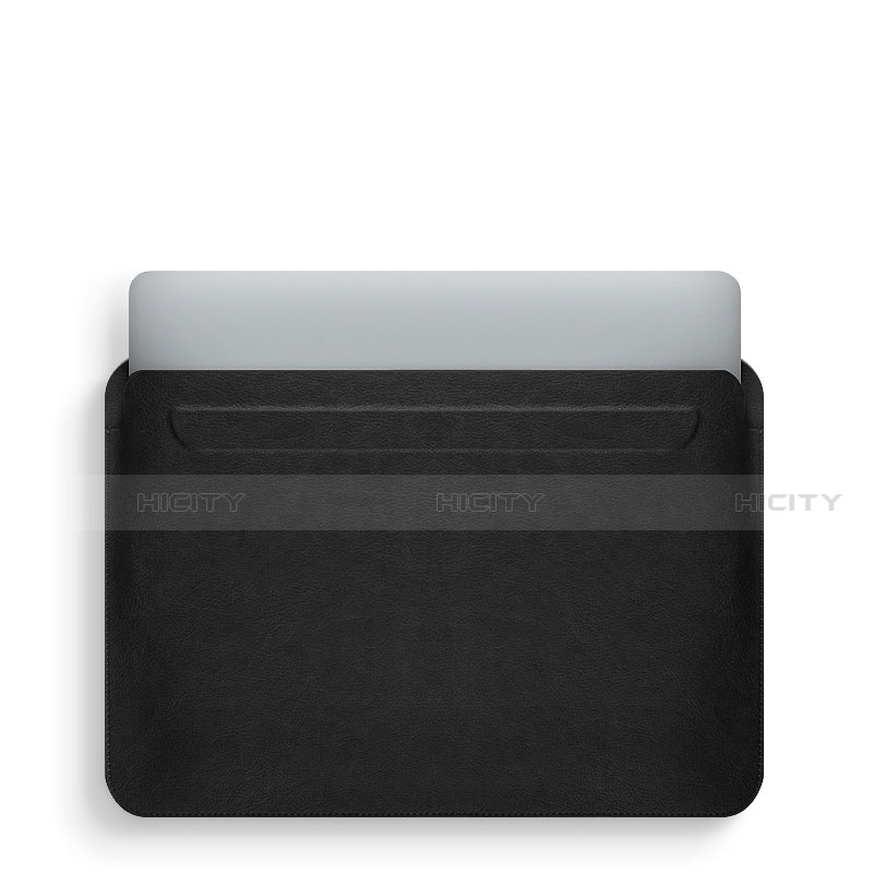 Suave Cuero Bolsillo Funda L02 para Apple MacBook 12 pulgadas Negro