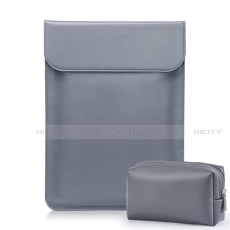 Suave Cuero Bolsillo Funda L02 para Samsung Galaxy Book Flex 13.3 NP930QCG Gris