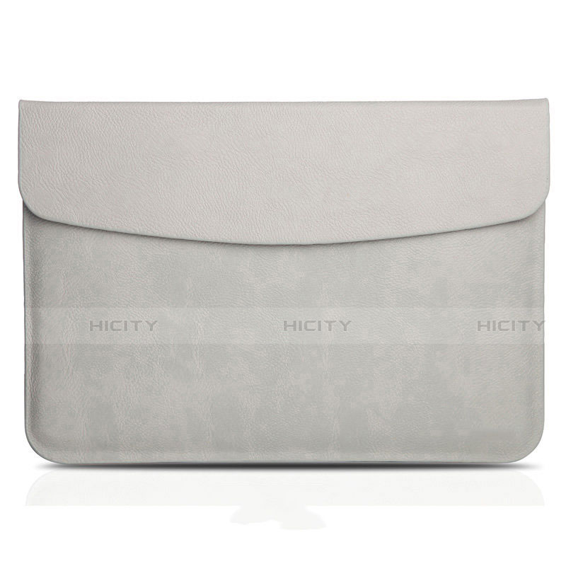 Suave Cuero Bolsillo Funda L06 para Apple MacBook 12 pulgadas Gris