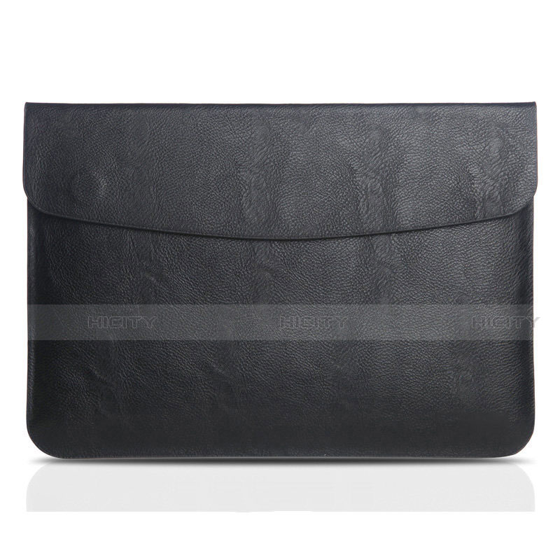 Suave Cuero Bolsillo Funda L06 para Apple MacBook Air 13.3 pulgadas (2018) Negro