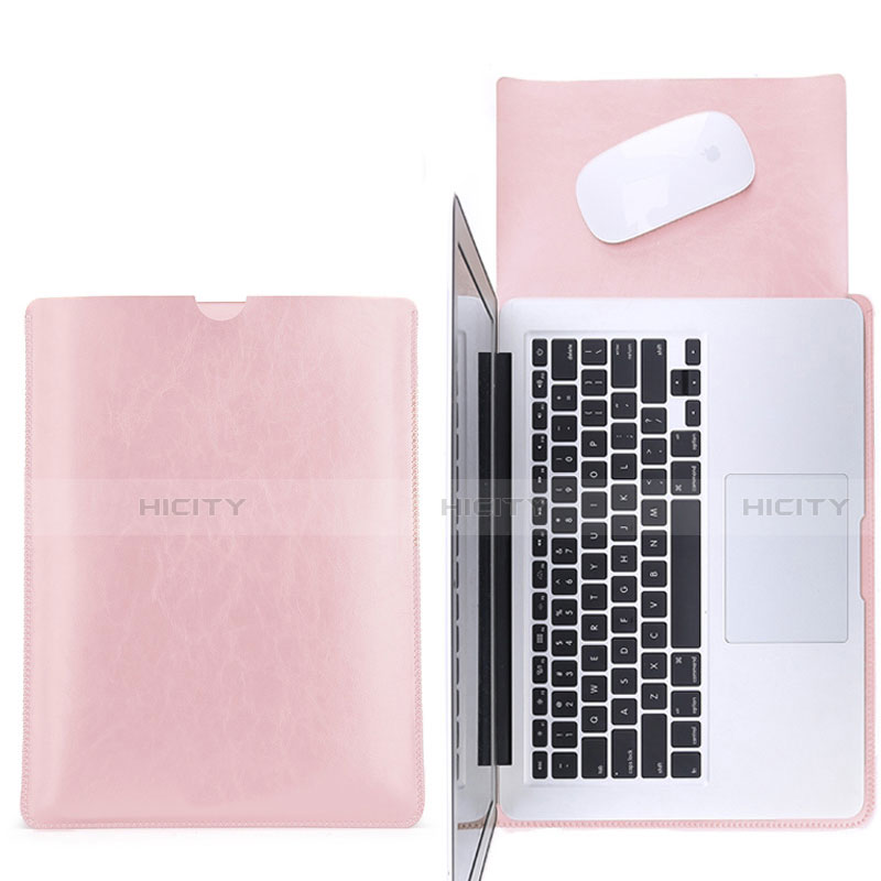 Suave Cuero Bolsillo Funda L17 para Apple MacBook 12 pulgadas Rosa