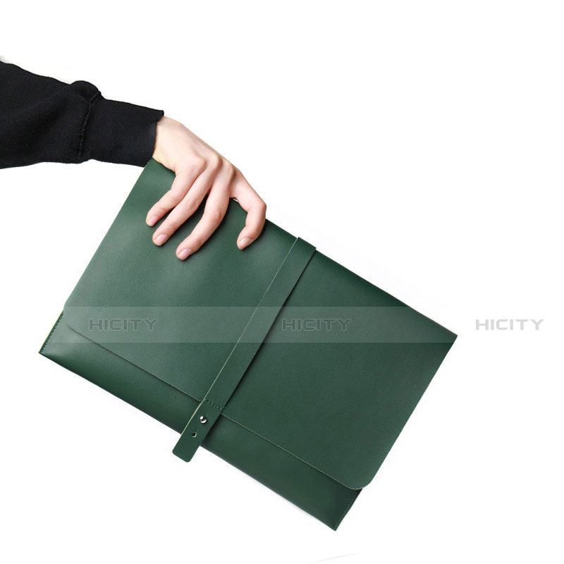 Suave Cuero Bolsillo Funda L18 para Apple MacBook Air 11 pulgadas Verde