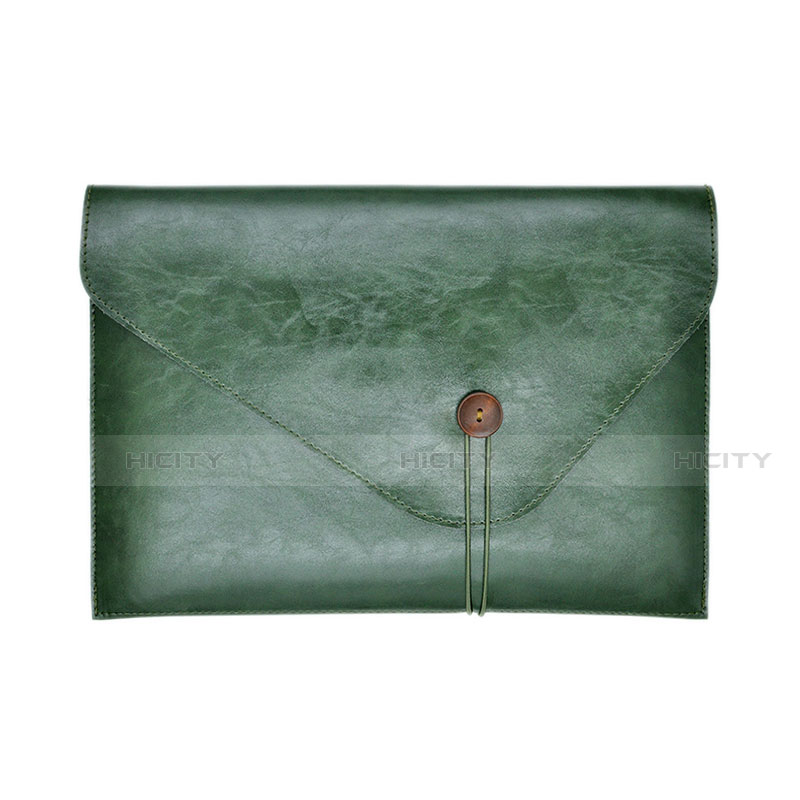 Suave Cuero Bolsillo Funda L23 para Apple MacBook 12 pulgadas Verde