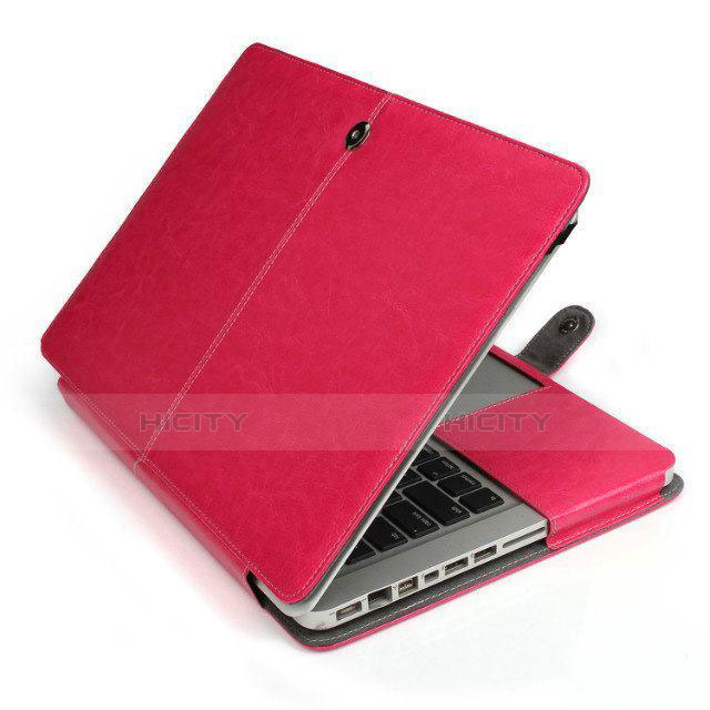 Suave Cuero Bolsillo Funda L24 para Apple MacBook 12 pulgadas Rosa Roja