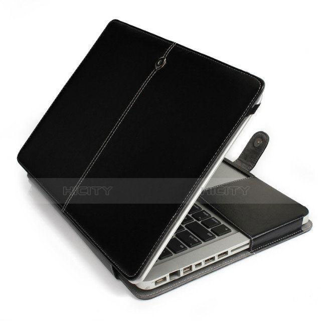 Suave Cuero Bolsillo Funda L24 para Apple MacBook Pro 13 pulgadas Negro