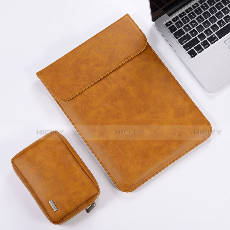 Suave Cuero Bolsillo Funda para Apple MacBook 12 pulgadas Naranja