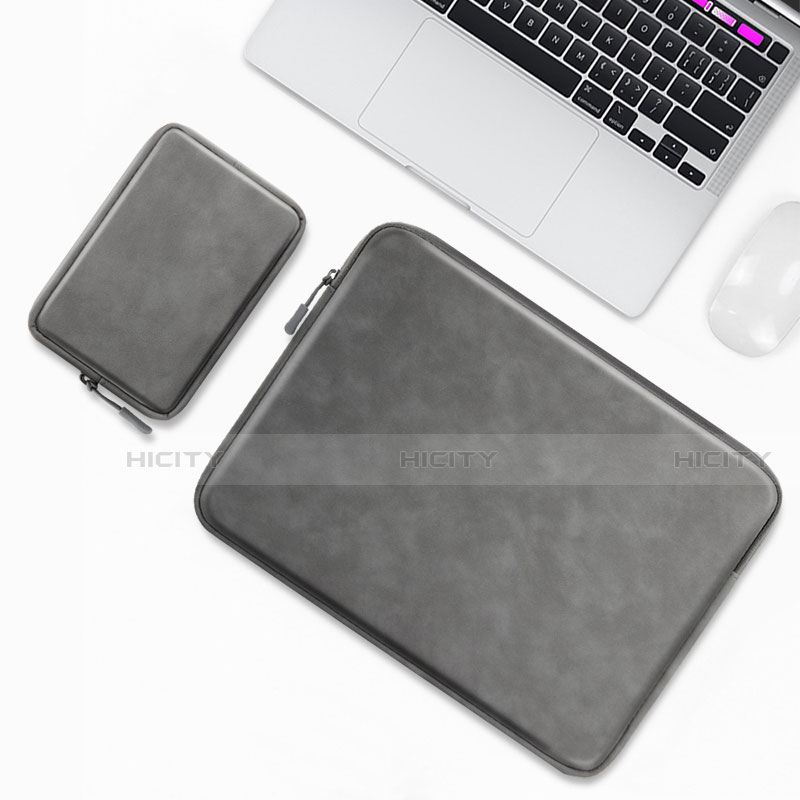 Suave Cuero Bolsillo Funda para Samsung Galaxy Book Flex 13.3 NP930QCG Gris