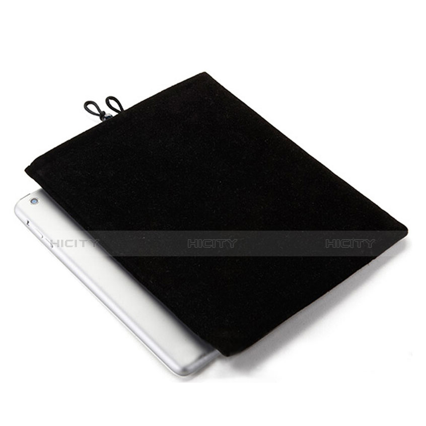 Suave Terciopelo Tela Bolsa Funda para Apple iPad 2 Negro