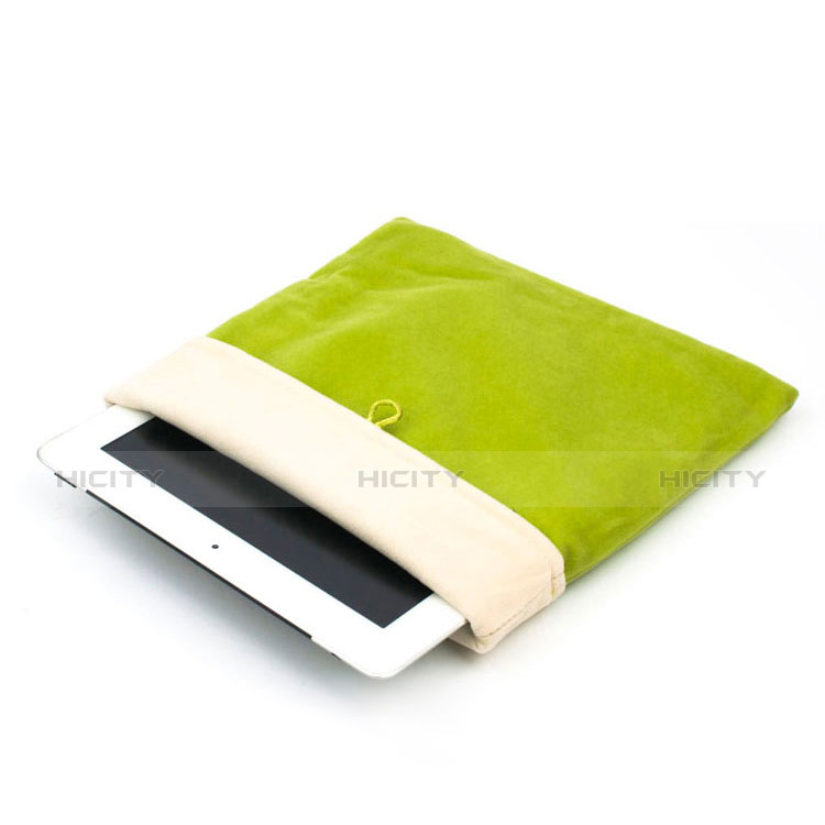 Suave Terciopelo Tela Bolsa Funda para Apple iPad 3 Verde