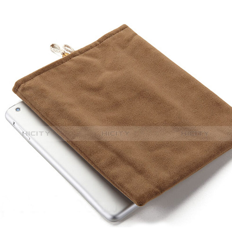 Suave Terciopelo Tela Bolsa Funda para Apple iPad Mini 5 (2019) Marron