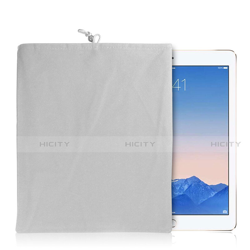 Suave Terciopelo Tela Bolsa Funda para Samsung Galaxy Tab S2 9.7 SM-T810 SM-T815 Blanco