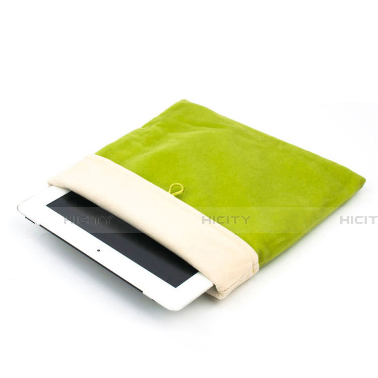 Suave Terciopelo Tela Bolsa Funda para Samsung Galaxy Tab S2 9.7 SM-T810 SM-T815 Verde