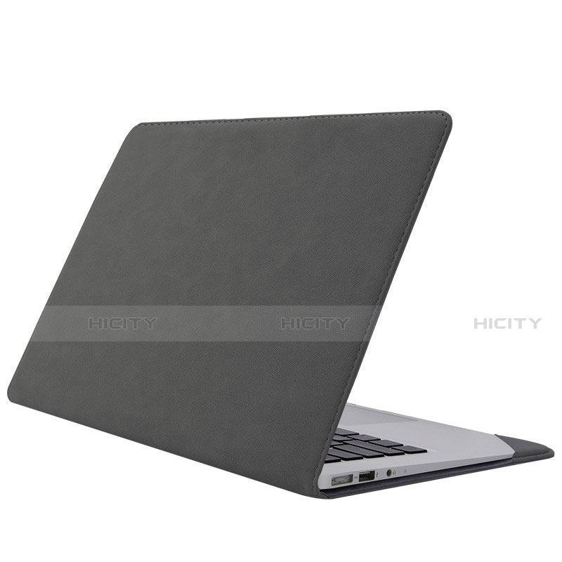 Suave Terciopelo Tela Bolsa Funda S01 para Huawei Matebook D14 (2020) Gris Oscuro