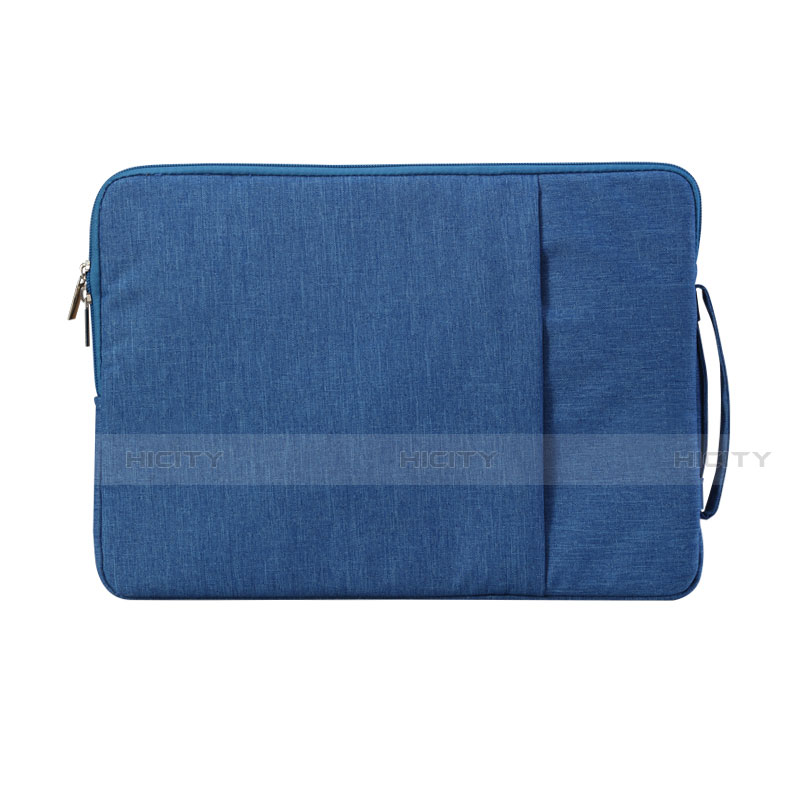 Suave Terciopelo Tela Bolsa Funda S02 para Samsung Galaxy Book Flex 13.3 NP930QCG Azul