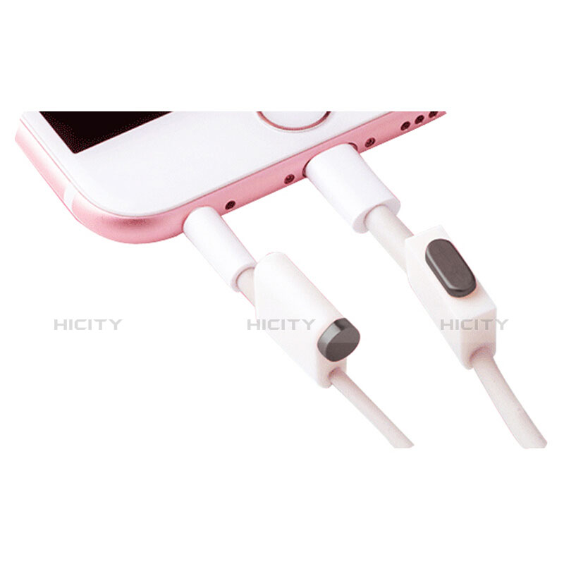 Tapon Antipolvo Lightning USB Jack J02 para Apple iPad New Air (2019) 10.5 Negro