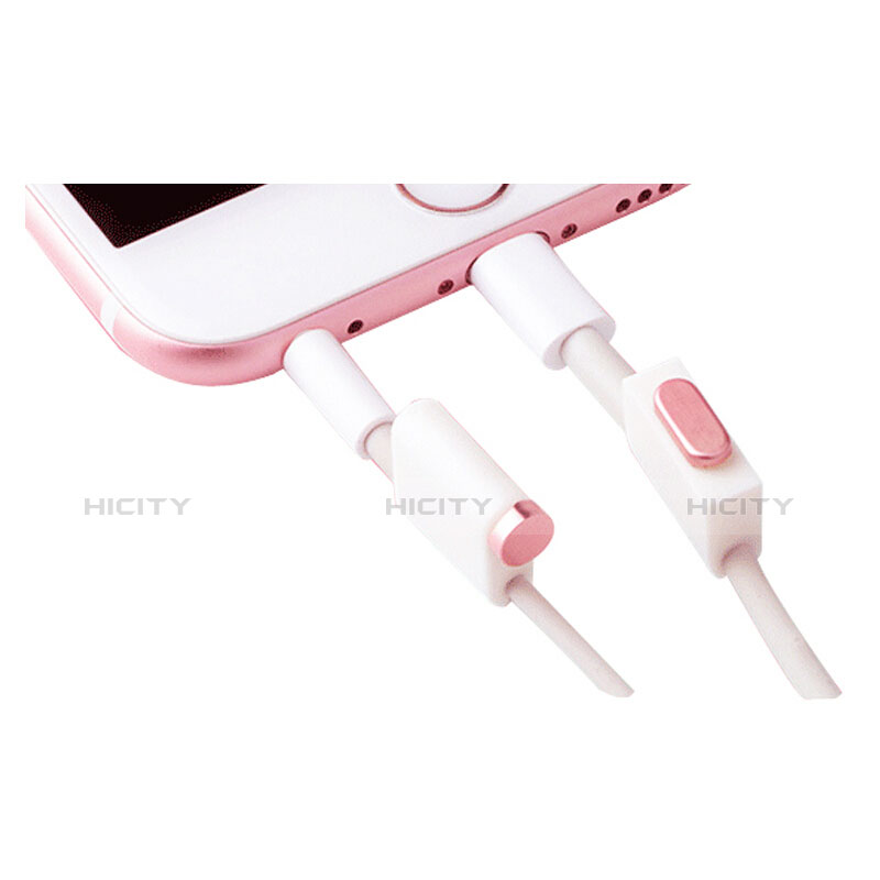 Tapon Antipolvo Lightning USB Jack J02 para Apple iPhone 5C Oro Rosa
