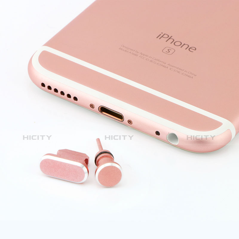 Tapon Antipolvo Lightning USB Jack J04 para Apple iPad 4 Oro Rosa