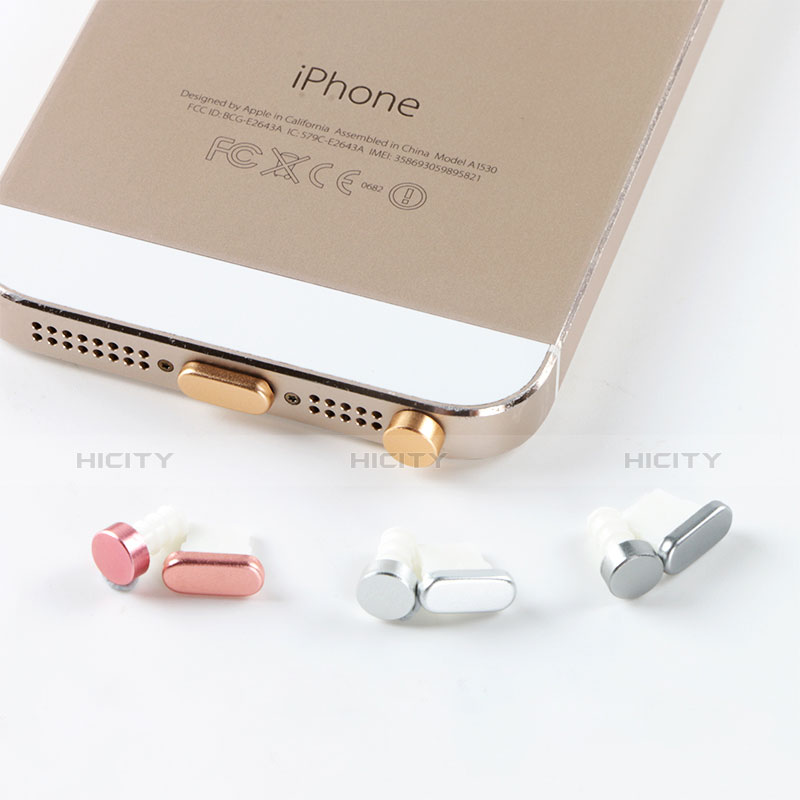 Tapon Antipolvo Lightning USB Jack J05 para Apple iPhone 5S Oro Rosa