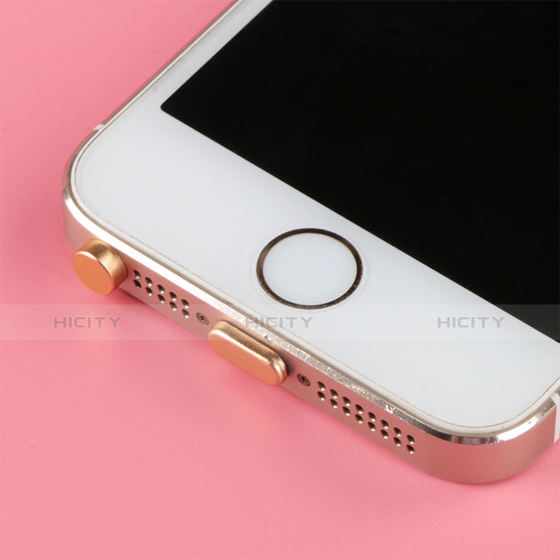 Tapon Antipolvo Lightning USB Jack J05 para Apple iPhone 6 Plus Oro Rosa