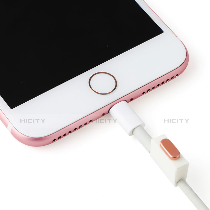 Tapon Antipolvo Lightning USB Jack J07 para Apple iPad New Air (2019) 10.5 Oro Rosa